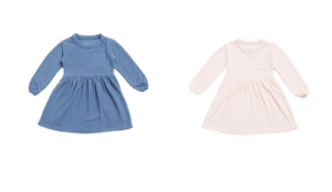 Image of sale on Girls Cozy Knit Blouson Long Sleeve Empire Waist Mini Dress