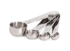 Image of sale on 4pc Tri-ply Stainless Steel Measuring Spoons Slightly Blemished