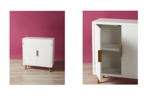 Image of sale on 30×32 Wood 2 Door Cabinet with Metal Legs