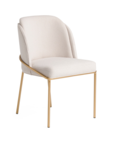 Image of sale on 35in Boucle Dining Chair with Metal Legs