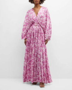 Image of sale on Westover Metallic Pleated Maxi Dress Size 6, 10