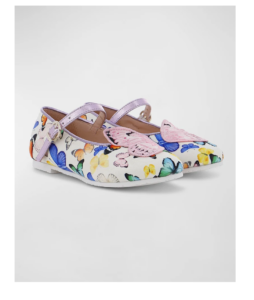 Image of sale on Girl’s Butterfly-print Ballerina Flats, Baby/toddlers/kids