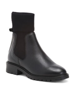 Image of sale on Leather Chelsea Booties