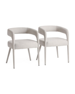 Image of sale on Set of 2 Carrie Upholstered Cantilevered Back Dining Chairs