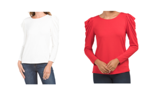 Image of sale on Long Puff Sleeve Knit Top