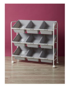 Image of sale on 34×35 Kids Rolling Organizer with 9 Storage Bins