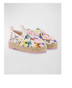 Image of sale on Girl’s Butterfly Canvas Flat Espadrilles