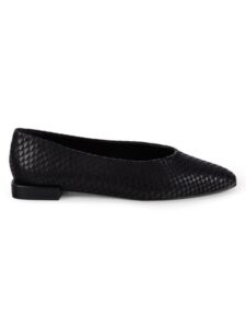 Image of sale on Snake-embossed Leather Ballet Flats