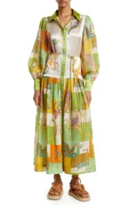 Image of sale on Jerome Tie Waist Silk & Ramie Shirtdress