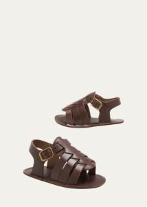 Image of sale on Girl’s Léo Woven Leather Sandals, Baby