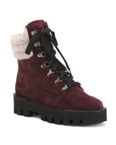 Image of sale on Suede Alyssa Shearling Boots