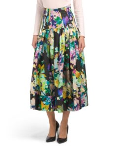 Image of sale on Linen Aniyah Corset Waistband Midi Skirt