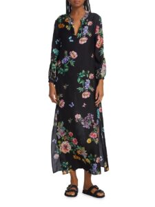 Image of sale on Puff-sleeve Maxi Dress