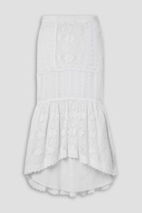 Image of sale on Sisto Broderie Anglaise and Crocheted Cotton Maxi Skirt