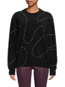 Image of sale on Faux Pearl Crewneck Sweater