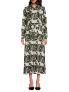 Image of sale on Abstract Midaxi Shirt Dress