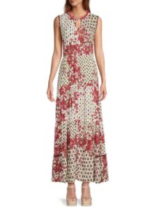 Image of sale on Clara Print Tiered Maxi Dress