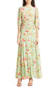Image of sale on Floral Print Ruched Gown