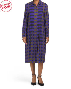 Image of sale on Made in Italy Checkered Midi Dress Size 40