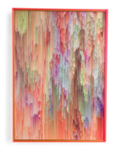Image of sale on 20×28 Colorful Thread Wall Art with Floating Frame in Acrylic Box