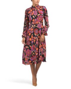 Image of sale on Printed Ruffle Midi Dress