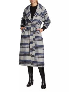 Image of sale on Demi Plaid Belted Coat