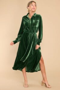 Image of sale on Just Watch Emerald Green Midi Dress