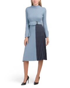 Image of sale on Long Sleeve Maxi Sweater Dress with Belt