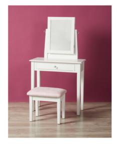 Image of sale on 2pc Vera Vanity Desk and Stool Set