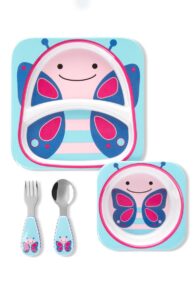 Image of sale on Zoo Butterfly Mealtime Plate, Bow & Utensil Set