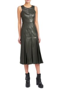 Image of sale on Layne Faux Leather Midi Dress