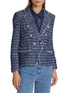 Image of sale on Eliza Double-breasted Tweed Blazer