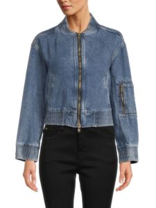 Image of sale on Sadey Denim Bomber Jacket