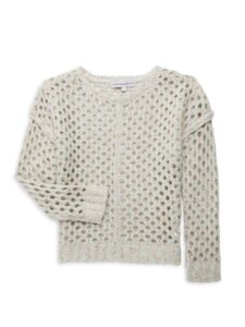 Image of sale on ​girl’s Baylor Open Knit Sweater