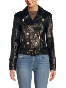 Image of sale on Billie Belted Leather Jacket