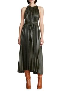 Image of sale on Noah Vegan Leather Midi-dress