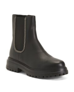 Image of sale on Leather Zetta Chelsea Booties