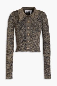 Image of sale on Mélange Ribbed-knit Cardigan