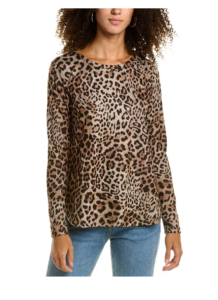 Image of sale on High-low Hem Animal Print Sweater
