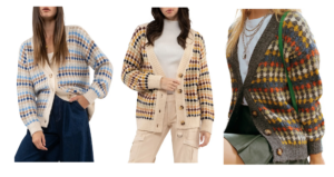 Image of sale on Diamond Pattern Button-down Cardigan
