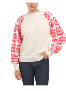Image of sale on Crochet Sleeve Sweater