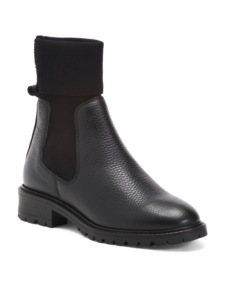 Image of sale on Leather Chelsea Booties