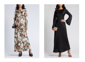 Image of sale on Cutout Long Sleeve Woven Maxi Dress