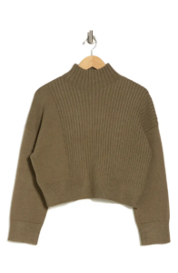Image of sale on Mock Neck Crop Pullover Sweater