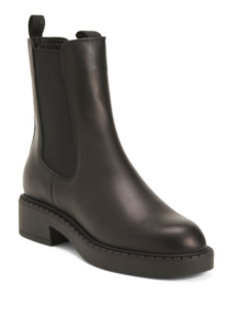 Image of sale on Leather Chelsea Booties
