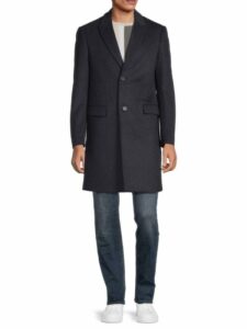 Image of sale on Peak Lapel Wool Blend Top Coat – Shabbos Coat