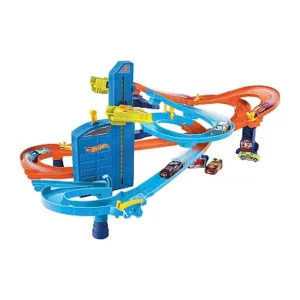 Image of sale on Hot Wheels Auto Lift Expressway Track and Toy Cars Playset