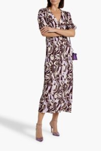 Image of sale on Poppy Printed Crepe Midi Dress