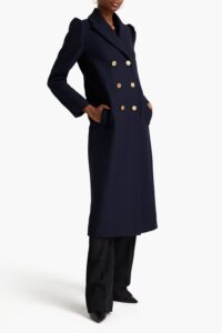 Image of sale on Double-breasted Wool-blend Felt Coat