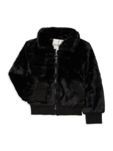 Image of sale on Little Girl’s Faux Fur Bomber Jacket
